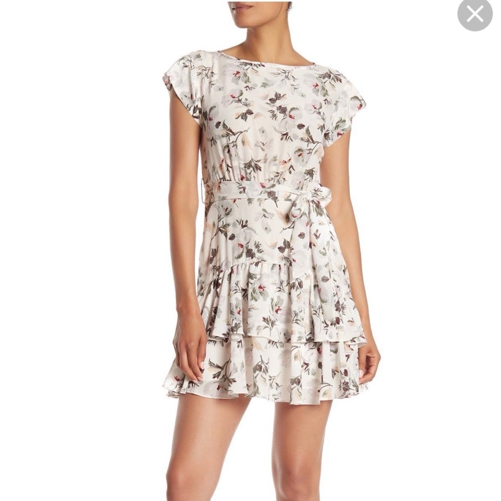 Rebecca Taylor Asymmetrical Pink and Red Sundress